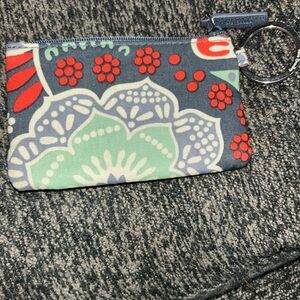 Vera Bradley Coin Purse Key Chain In Nomadic‎ Floral NWOT Spot For Id